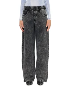 Sweatpants mit Denim-Effekt - Hosen - Damen - Grau