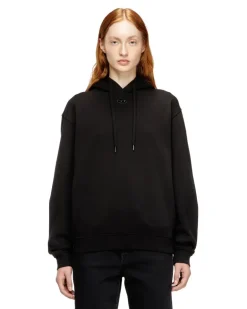 Sweatshirt aus Baumwolle mit Oval D Logo - Sweatshirts - Damen - Schwarz