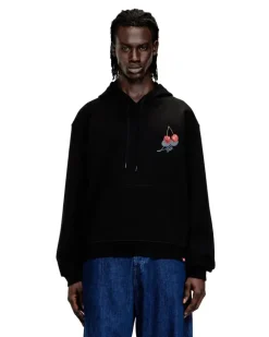 Sweatshirt aus Baumwolle mit Kirschendruck - Sweatshirts - Unisex - Schwarz