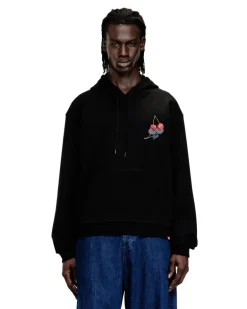 Sweatshirt aus Baumwolle mit Kirschendruck - Sweatshirts - Unisex - Schwarz