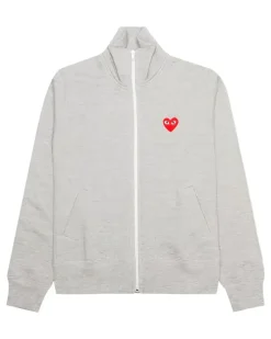 Sweatshirtjacke mit Herzmotiv - Grau