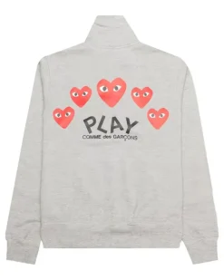 Sweatshirtjacke mit Herzmotiv - Grau