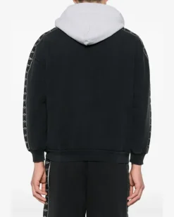 Sweatshirtjacke mit Kapuze - Schwarz