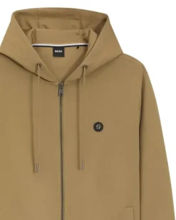 Sweatshirtjacke mit Kordelzug - Nude