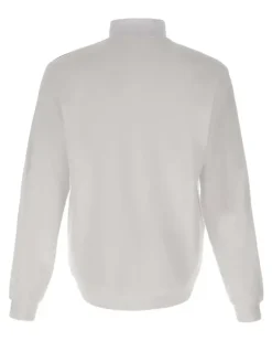 Sweatshirtjacke mit Logo-Detail - Weiß