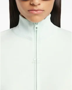 Sweatshirtjacke mit Logo-Detail - Rosa