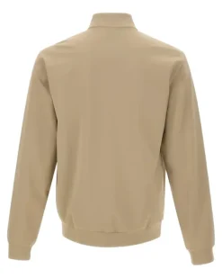 Sweatshirtjacke mit Logo-Detail - Nude