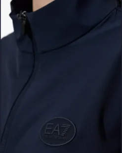 Sweatshirtjacke mit Logo-Detail - Blau