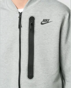 Sweatshirtjacke mit Logo - Grau