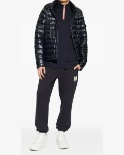 Sweatshirtjacke mit Logo-Patch - Blau