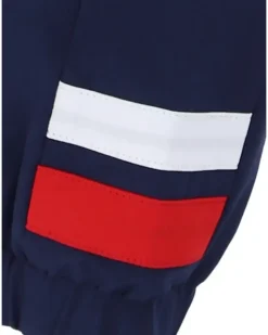 Sweatshirtjacke mit Logo-Patch - Blau