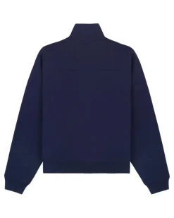 Sweatshirtjacke mit Logo-Print - Blau