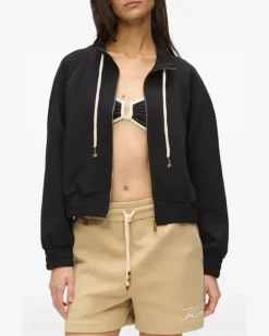 Sweatshirtjacke mit Logo - Schwarz