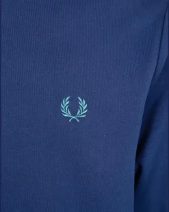 Sweatshirtjacke mit Logo-Stickerei - Blau