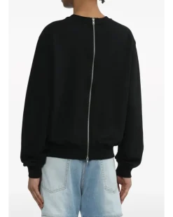 Sweatshirtjacke mit Reißverschluss - Schwarz