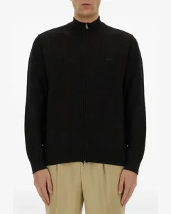 Sweatshirtjacke mit Reißverschluss - Schwarz