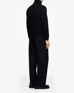 Sweatshirtjacke mit Reißverschluss - Schwarz