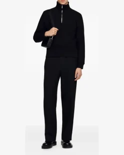 Sweatshirtjacke mit Reißverschluss - Schwarz