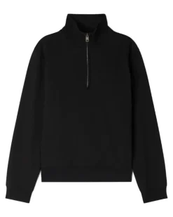Sweatshirtjacke mit Reißverschluss - Schwarz