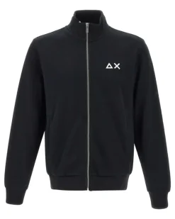 Sweatshirtjacke mit Reißverschluss - Schwarz