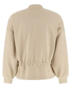 Sweatshirtjacke mit Reißverschluss - Nude