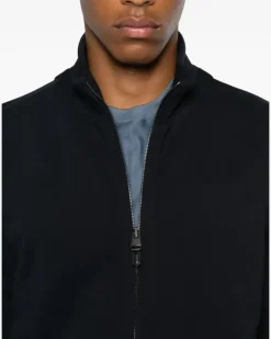 Sweatshirtjacke mit Reißverschluss - Blau