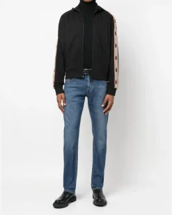 Sweatshirtjacke mit Reißverschluss - Schwarz