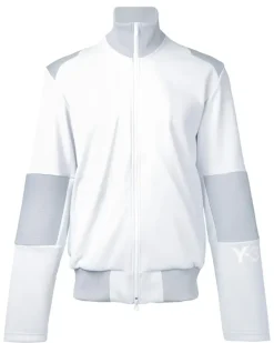 Sweatshirtjacke mit Ärmel-Logo - Weiß