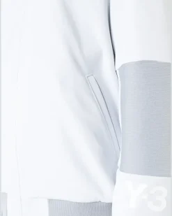 Sweatshirtjacke mit Ärmel-Logo - Weiß
