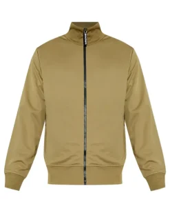 Sweatshirtjacke mit Stehkragen - Grün