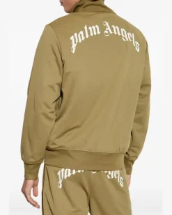 Sweatshirtjacke mit Stehkragen - Grün