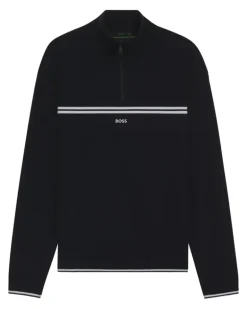 Sweatshirtjacke mit Streifendetail - Blau