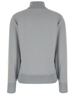 Sweatshirtjacke mit Streifen - Grau