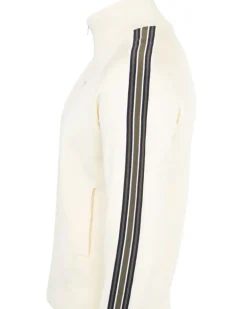 Sweatshirtjacke mit Streifendetail - Nude
