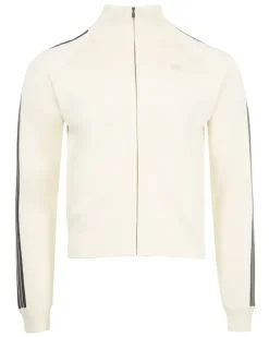 Sweatshirtjacke mit Streifendetail - Nude
