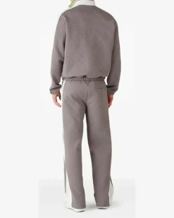 Sweatshirtjacke mit Tennis-Jacquardeinsatz - Grau