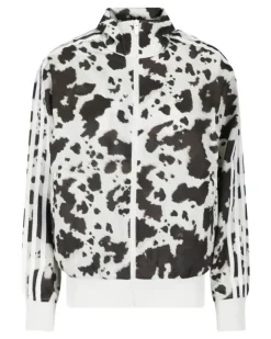 Sweatshirtjacke mit Tier-Print - Weiß
