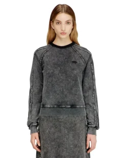 Sweatshirt mit Bändern und Oval-D-Stickerei - Sweatshirts - Damen - Grau