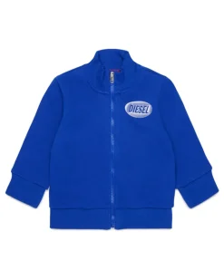 Sweatshirt mit Reißverschluss und Logo-Print - Sweatshirts - Unisex - Blau