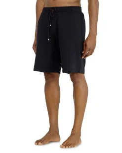 Sweatshorts aus aufgerauter Baumwollmischung - Hosen - Herren - Schwarz