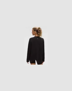 Swiftly Relaxed Langarmshirt e Passform für Frauen – Größe in Black