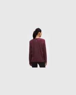Swiftly Relaxed Langarmshirt e Passform für Frauen – Größe in Burgundy Bay