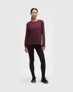 Swiftly Relaxed Langarmshirt e Passform für Frauen – Größe in Burgundy Bay