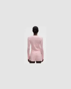 Swiftly Tech Langarmshirt 0 Taillenlänge für Frauen – Größe in Pink Pearl