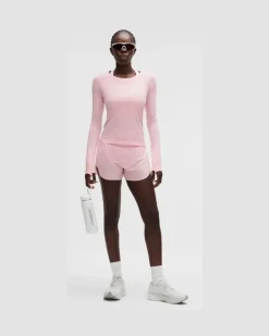 Swiftly Tech Langarmshirt 0 Taillenlänge für Frauen – Größe in Pink Pearl