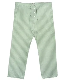 Sylvan Pyjama mit Streifen - Grün