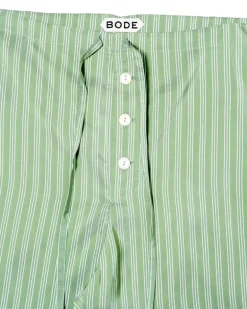 Sylvan Pyjama mit Streifen - Grün