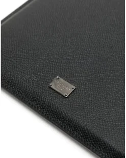 Tablethülle aus Leder - Schwarz