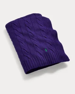 Tagesdecke Hanley mit Zopfmuster Purple