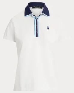 Tailored-Fit Poloshirt aus Jersey Blue